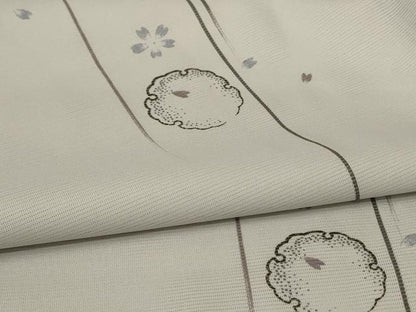 平和屋着物＊夏物 小紋 絽 雪輪桜文 やまと誂製 洗える着物 AABA6557jd