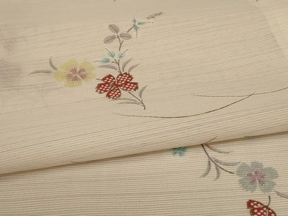 平和屋着物＊夏物 小紋 絽 芝花文 正絹 逸品 未使用 AABA6559jd
