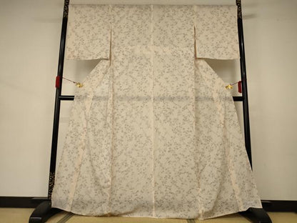 平和屋着物＊夏物 小紋 絽 草花文 やまと誂製 正絹 逸品 AABA6561jd