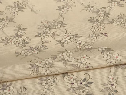平和屋着物＊夏物 小紋 絽 草花文 やまと誂製 正絹 逸品 AABA6561jd