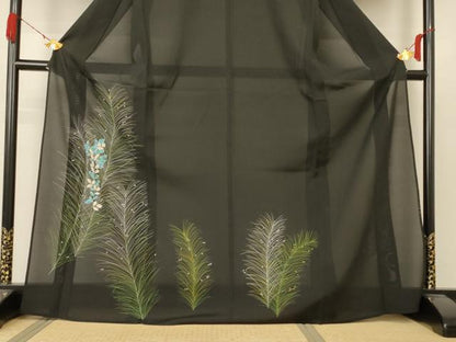 平和屋着物＊夏物 訪問着 絽 草花文 ロング丈 正絹 逸品 AABA6562jd