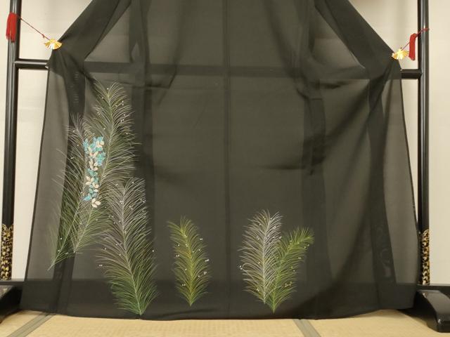 平和屋着物＊夏物 訪問着 絽 草花文 ロング丈 正絹 逸品 AABA6562jd