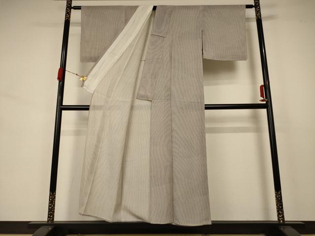 平和屋着物＊夏物 小紋 絽 切嵌文 正絹 逸品 AABA6567jd