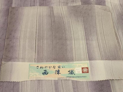 平和屋着物＊夏物 西陣 小紋 紗 麻の葉間道 証紙付き 正絹 逸品 未使用 AABA6568jd