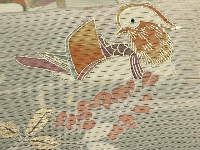 平和屋着物＊夏物 色留袖 絽 作家物 流水花鳥文 暈し染め 金銀彩 正絹 逸品 AABA6573jd