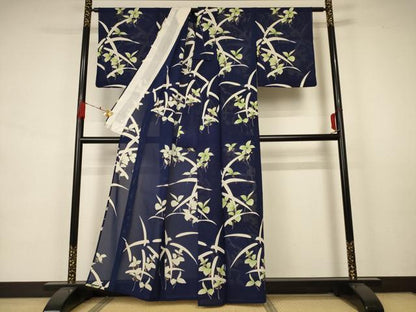 平和屋着物＊夏物 訪問着 絽 草葉文 正絹 逸品 AABA6574jd