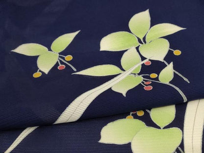 平和屋着物＊夏物 訪問着 絽 草葉文 正絹 逸品 AABA6574jd