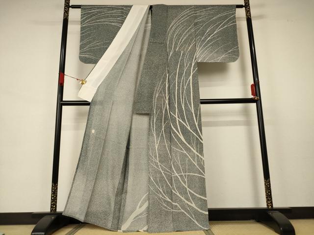 平和屋着物＊夏物　訪問着　絽　作家物　枝文　暈し染め　正絹　逸品　AABA6575jd