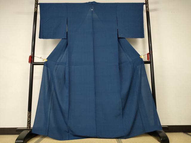 平和屋着物＊夏物 色無地 絽 紺鼠色 正絹 逸品 未使用 AABA6588jd