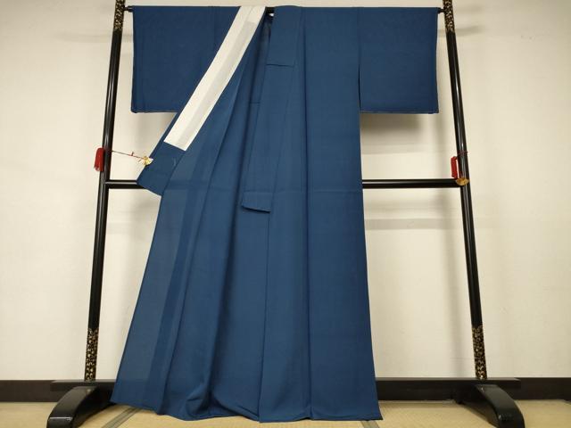 平和屋着物＊夏物 色無地 絽 紺鼠色 正絹 逸品 未使用 AABA6588jd