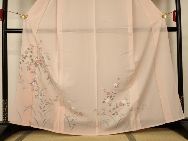 平和屋着物＊夏物 訪問着 絽 草花文 正絹 逸品 未使用 AABA6605jd