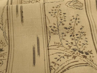 平和屋着物＊夏物 紗紬 短冊花文 正絹 逸品 AABA6607jd