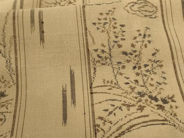 平和屋着物＊夏物 紗紬 短冊花文 正絹 逸品 AABA6607jd
