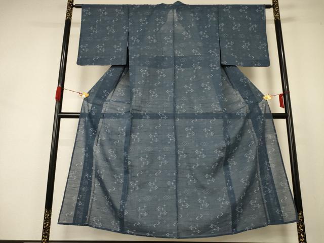平和屋着物＊夏物 紗紬 絣文 正絹 逸品 未使用 AABA6608jd
