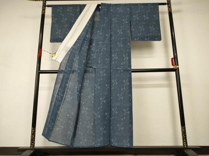 平和屋着物＊夏物 紗紬 絣文 正絹 逸品 未使用 AABA6608jd