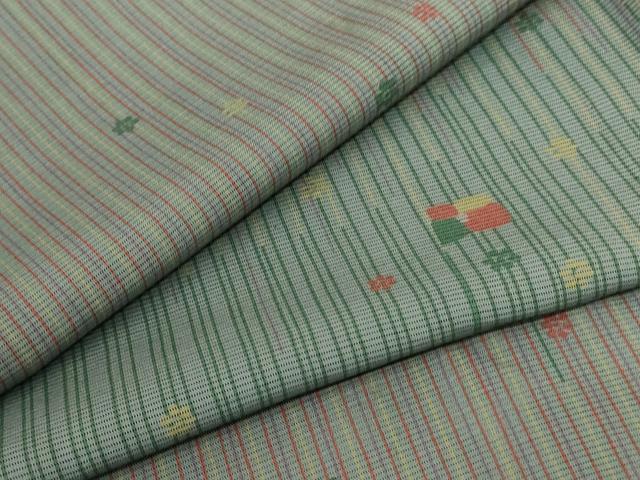 平和屋着物＊夏物 小紋 絽 舞花文 正絹 逸品 AABA6609jd