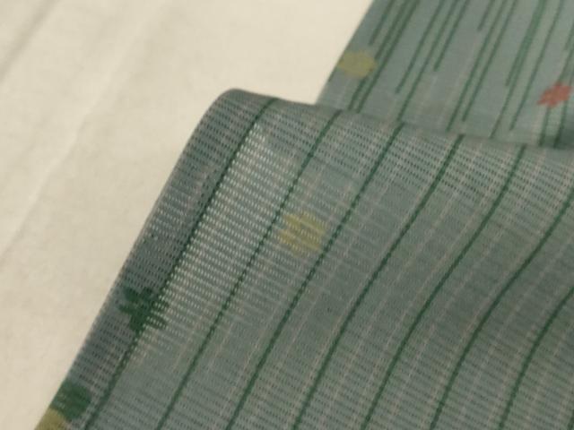 平和屋着物＊夏物 小紋 絽 舞花文 正絹 逸品 AABA6609jd