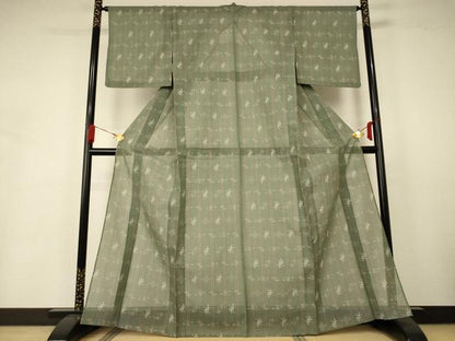 平和屋着物＊夏物 本場琉球絣 夏琉球 絣文 正絹 逸品 AABA6611jd