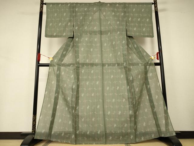 平和屋着物＊夏物 本場琉球絣 夏琉球 絣文 正絹 逸品 AABA6611jd