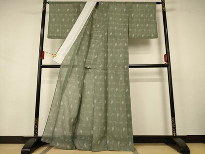 平和屋着物＊夏物 本場琉球絣 夏琉球 絣文 正絹 逸品 AABA6611jd
