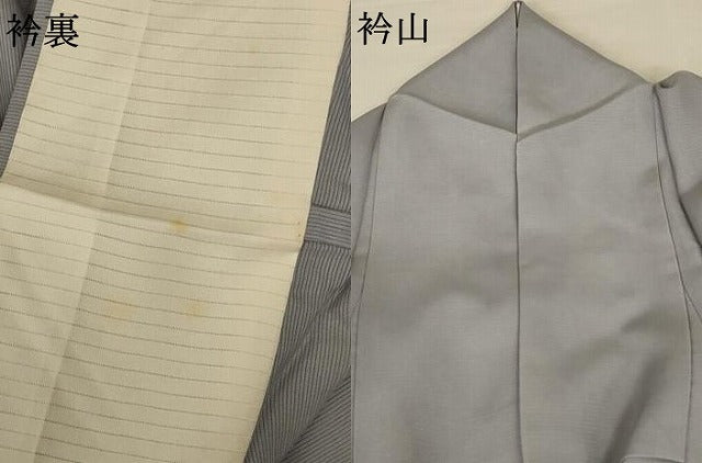 平和屋着物＊夏物 無地絵羽訪問着 絽 笹文紗 薄墨色 正絹 逸品 AABA6612jd