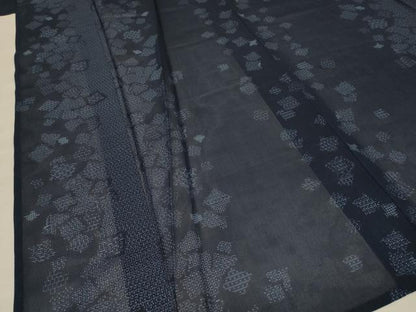 平和屋着物＊夏物 紗紬 幾何学文様 正絹 逸品 AABA6617jd
