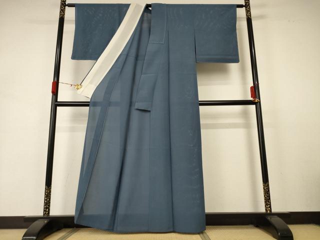 平和屋着物＊夏物 色無地 絽 錆鼠色 洗える着物 未使用 AABA6619jd
