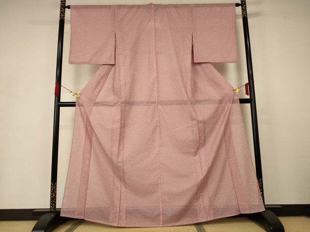 平和屋着物＊夏物 小紋 絽 芝 洗える着物 AABA6620jd