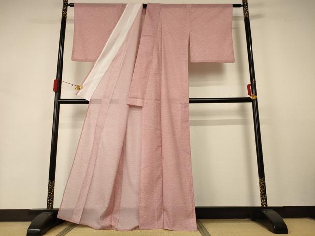 平和屋着物＊夏物 小紋 絽 芝 洗える着物 AABA6620jd