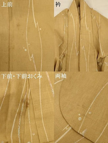 平和屋着物＊夏物　小紋　変わり縞　洗える着物　AABA6621jd