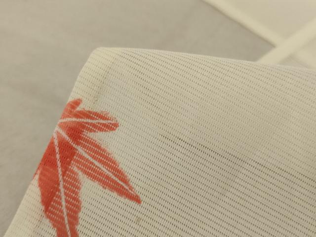 平和屋着物＊夏物 小紋 絽 楓文 洗える着物 AABA6625jd