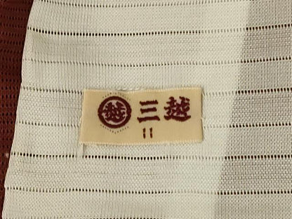 平和屋着物＊夏物 色無地 絽 海老茶色 三越扱い 洗える着物 AABA6631jd