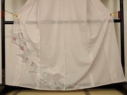平和屋着物＊夏物 訪問着 絽 辻が花 洗える着物 AABA6635jd