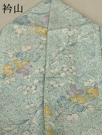 平和屋着物＊夏物 小紋 絽 草花文 洗える着物 AABA6637sx