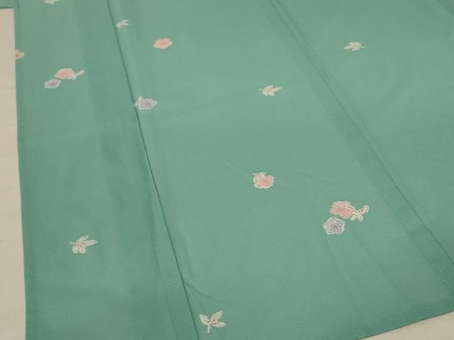 平和屋着物＊夏物 小紋 絽 舞花文 洗える着物 AABA6639jd