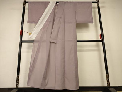 平和屋着物＊夏物 色無地 絽 胡桃染色 洗える着物 AABA6640jd