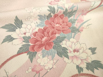 平和屋着物●訪問着 花絵巻文 金彩 正絹 逸品 AABA6659ck