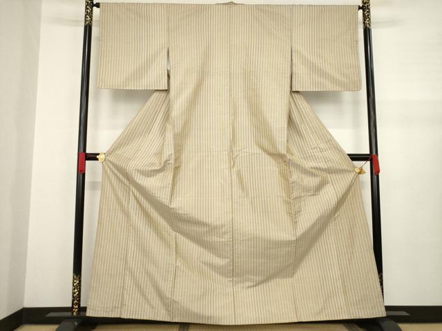 平和屋着物●本場大島紬　縞　正絹　逸品　AABA6663ck
