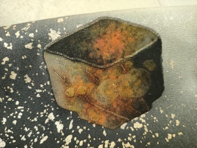 平和屋着物●訪問着 陶器花文 暈し染め 金銀彩 正絹 逸品 AABA6716ck