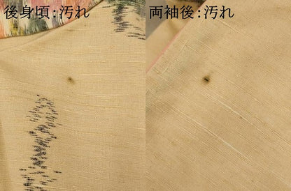 平和屋着物■上質な紬 亀甲花文 正絹 逸品 AABA6799st