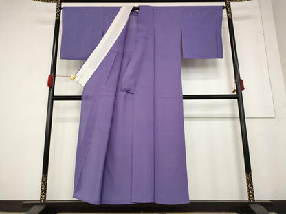 平和屋着物＊夏物 色無地 絽 竜胆色 正絹 逸品 AABA6820st