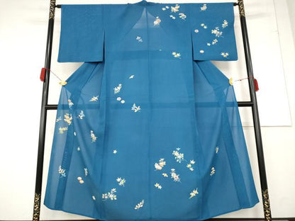 平和屋着物＊夏物 訪問着 絽 草花文 正絹 逸品 AABA6822st