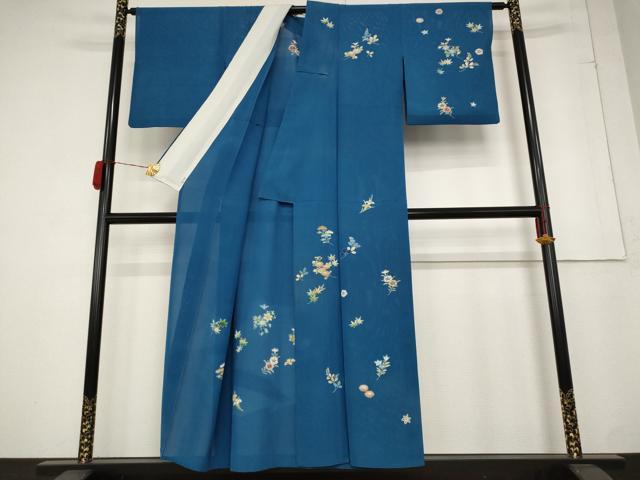 平和屋着物＊夏物 訪問着 絽 草花文 正絹 逸品 AABA6822st
