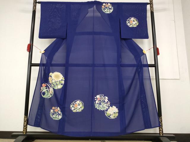 平和屋着物＊夏物 訪問着 絽 花丸文 正絹 逸品 AABA6823st