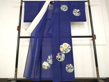 平和屋着物＊夏物 訪問着 絽 花丸文 正絹 逸品 AABA6823st