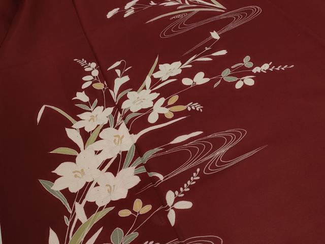 平和屋着物＊夏物 訪問着 絽 流水草花文 正絹 逸品 AABA6824st