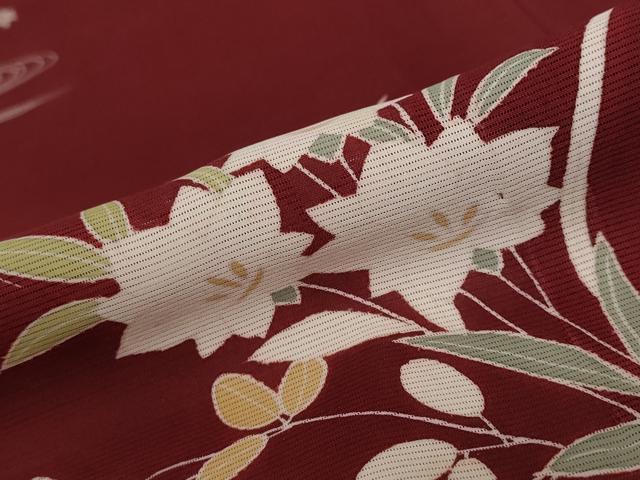 平和屋着物＊夏物 訪問着 絽 流水草花文 正絹 逸品 AABA6824st