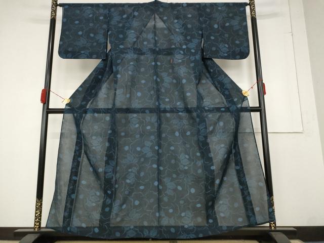 平和屋着物＊夏物 紗紬 花づくし 正絹 逸品 AABA6825st