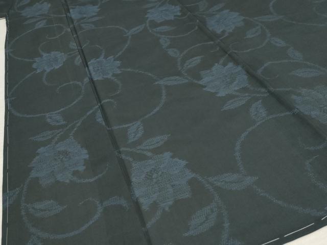 平和屋着物＊夏物 本場大島紬 夏大島 更紗花文 証紙付き 正絹 逸品 AABA6827st