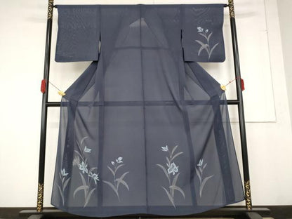 平和屋着物＊夏物 訪問着 絽 草花文 正絹 逸品 AABA6828st